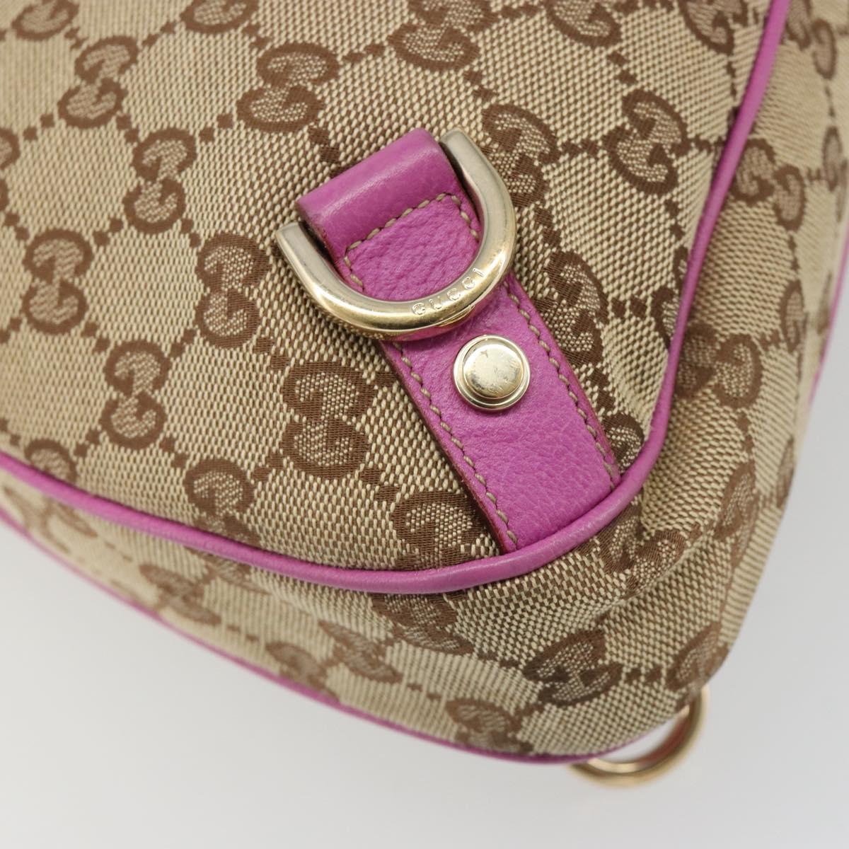 GUCCI GG Canvas Abbey Shoulder Bag Beige Gold 130737 Auth 187022SAV