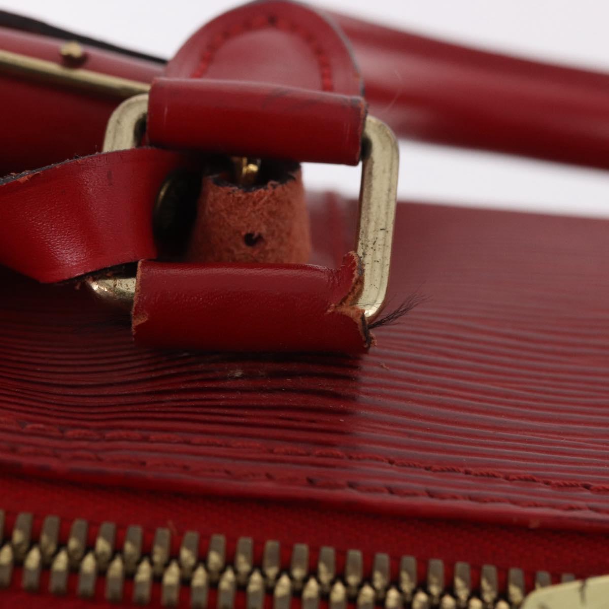 LOUIS VUITTON Epi Keepall 50 Boston Bag Red M42967 LV Auth 187026