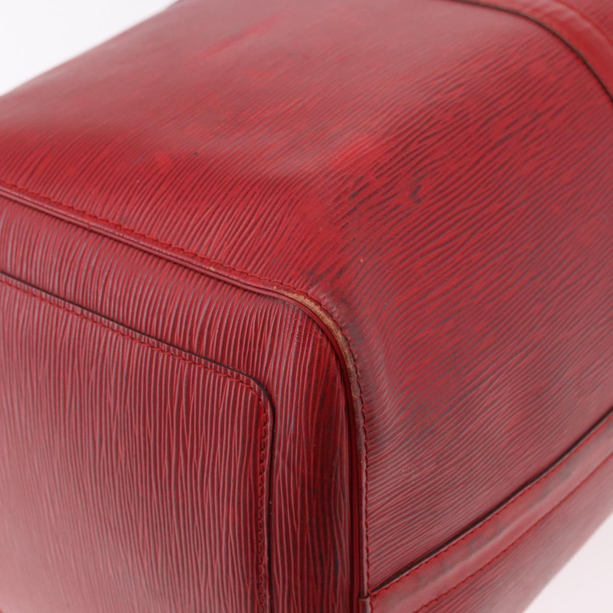 LOUIS VUITTON Epi Keepall 50 Boston Bag Red M42967 LV Auth 187026