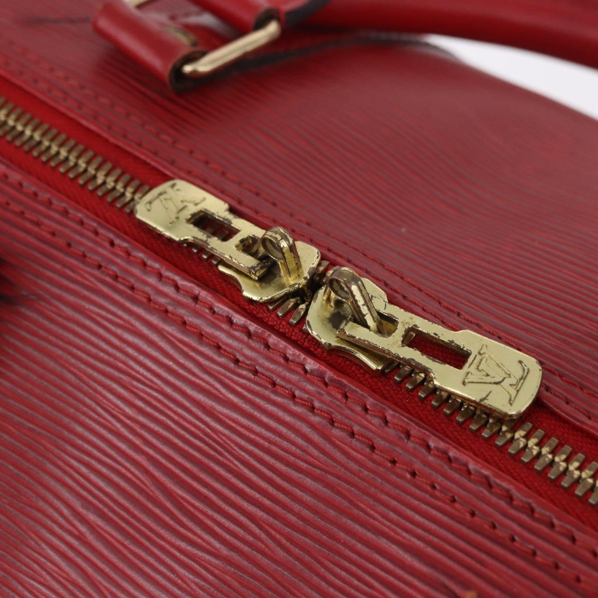 LOUIS VUITTON Epi Keepall 50 Boston Bag Red M42967 LV Auth 187026