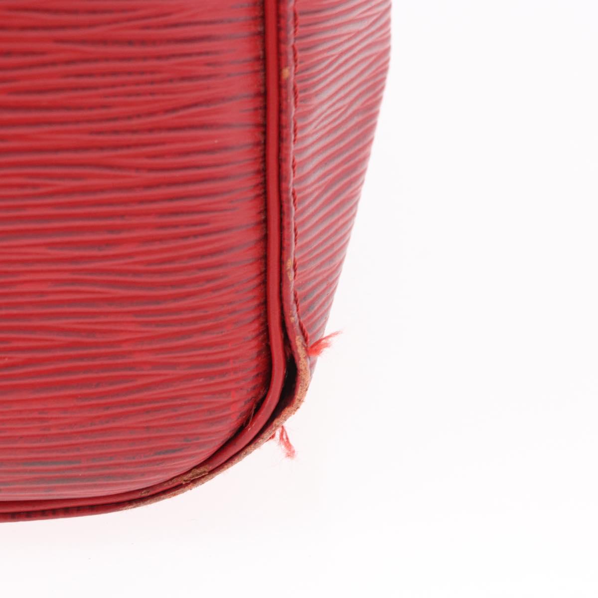 LOUIS VUITTON Epi Keepall 50 Boston Bag Red M42967 LV Auth 187026