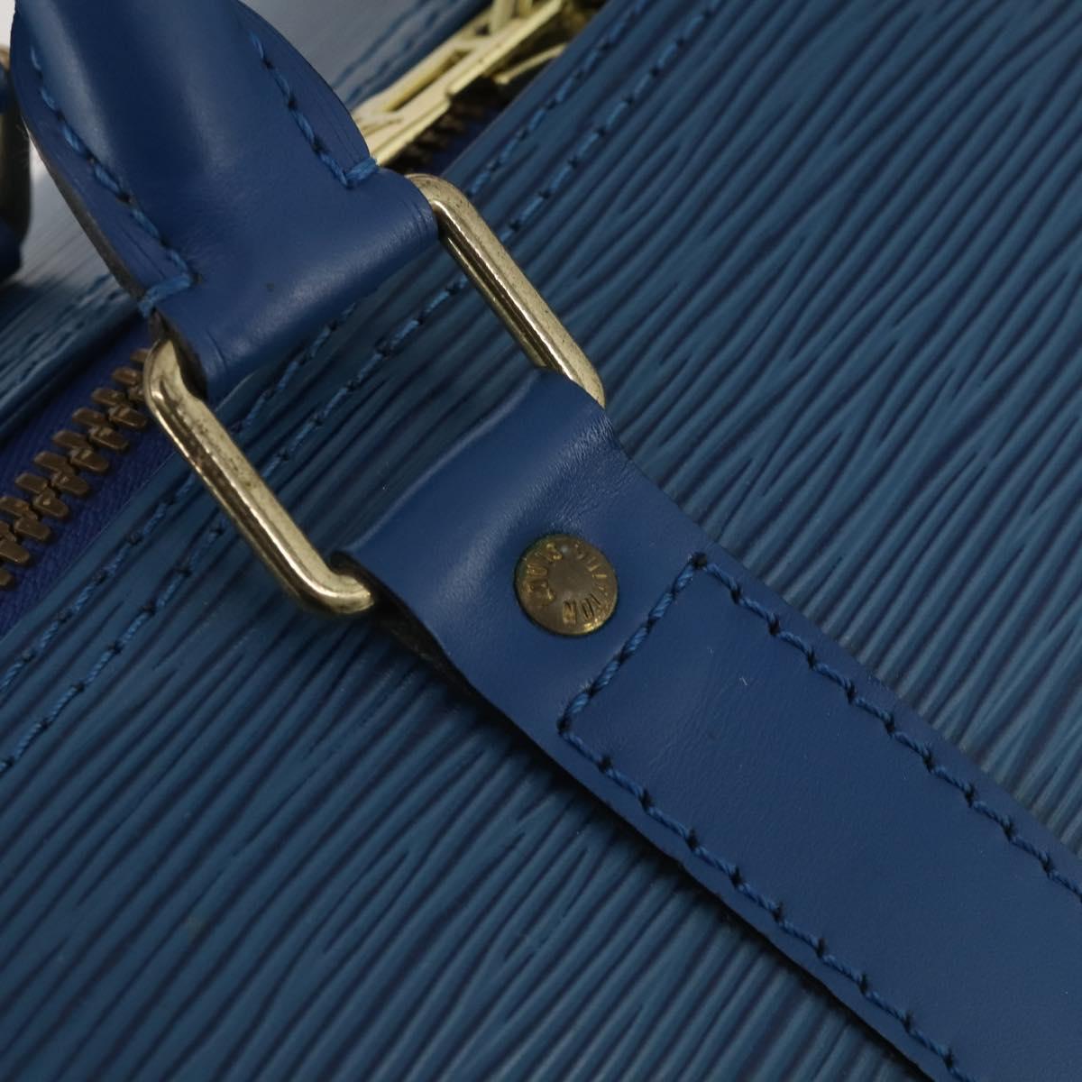 LOUIS VUITTON Epi Keepall 55 Boston Bag Toledo Blue M42955 LV Auth 187027A