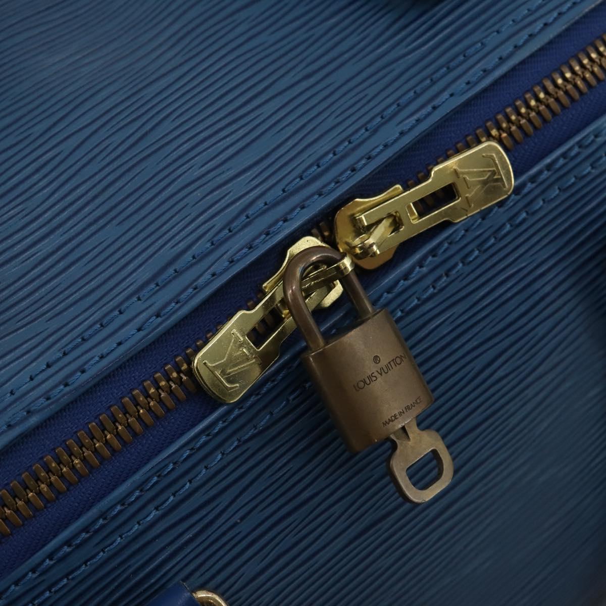 LOUIS VUITTON Epi Keepall 55 Boston Bag Toledo Blue M42955 LV Auth 187027A