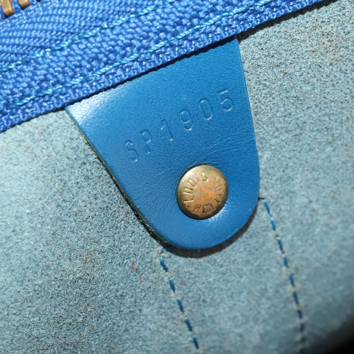 LOUIS VUITTON Epi Keepall 55 Boston Bag Toledo Blue M42955 LV Auth 187027A
