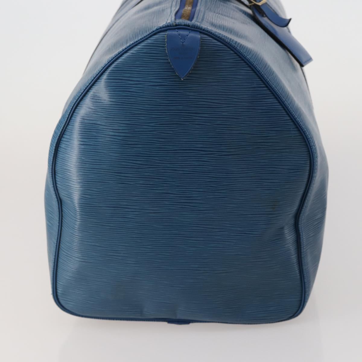 LOUIS VUITTON Epi Keepall 55 Boston Bag Toledo Blue M42955 LV Auth 187027A