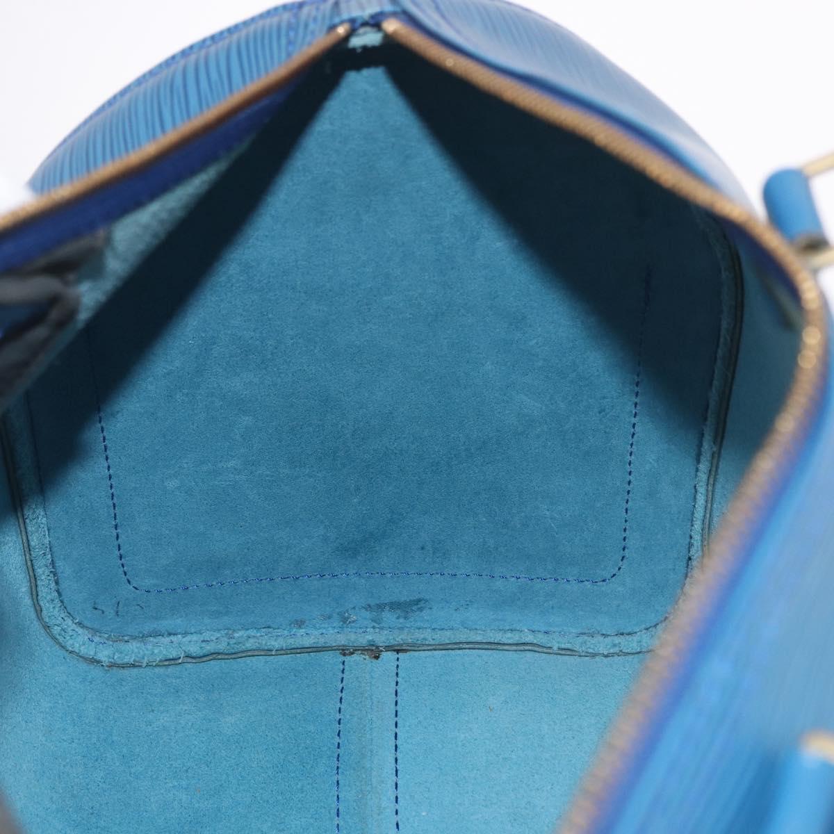 LOUIS VUITTON Epi Speedy 35 Hand Bag Toledo Blue M42995 LV Auth 187028SAV