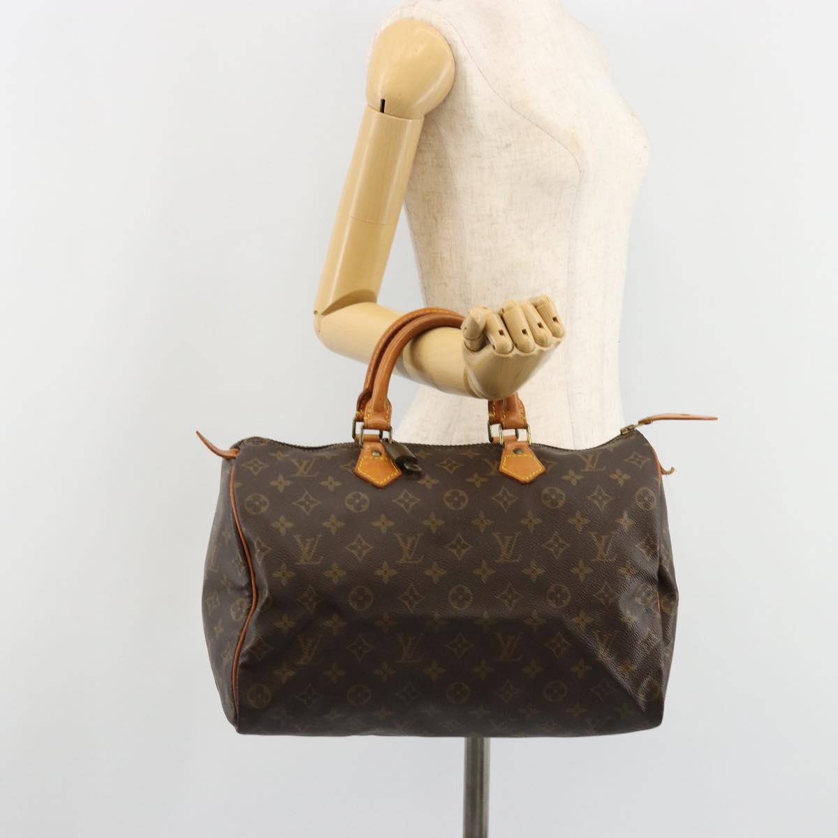 LOUIS VUITTON Monogram Speedy 35 Hand Bag M41524 LV Auth 187030SAV