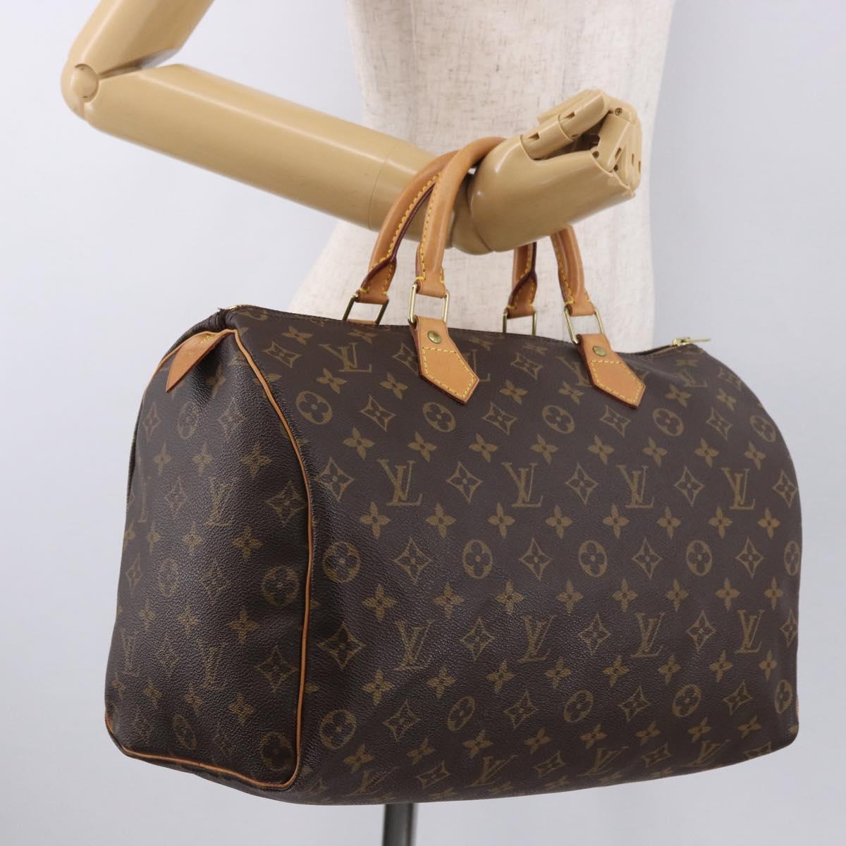 LOUIS VUITTON Monogram Speedy 35 Hand Bag M41524 LV Auth 187032A
