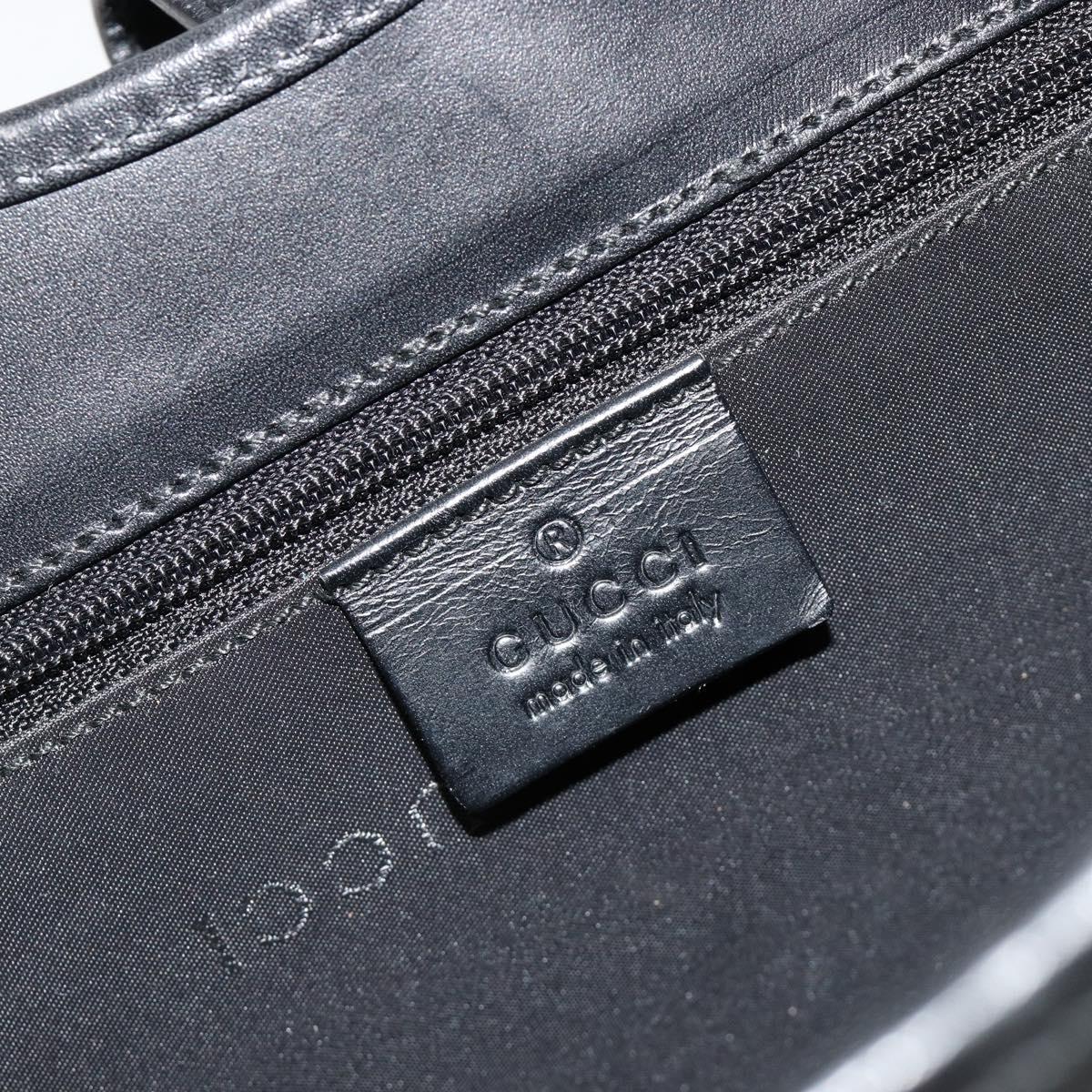 GUCCI Jackie Shoulder Bag Leather Black Silver 002 1067 Auth 187042SAV
