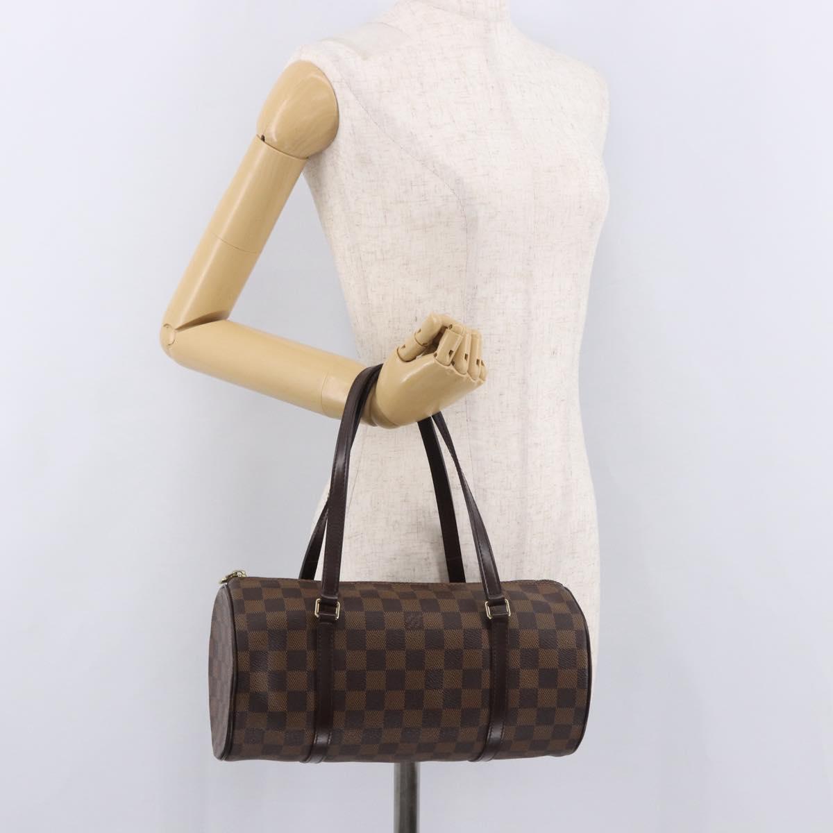 LOUIS VUITTON Damier Ebene Papillon 30 Hand Bag N51303 LV Auth 187072A