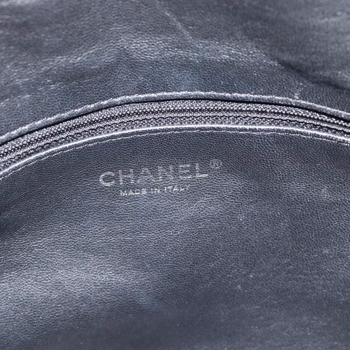 CHANEL Luxury Line Chain Tote Bag Leather Brown Silver CC Auth 187088SAV