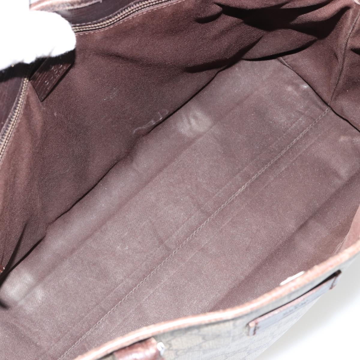 GUCCI GG Supreme Tote Bag PVC Beige Silver 114595 Auth 187099