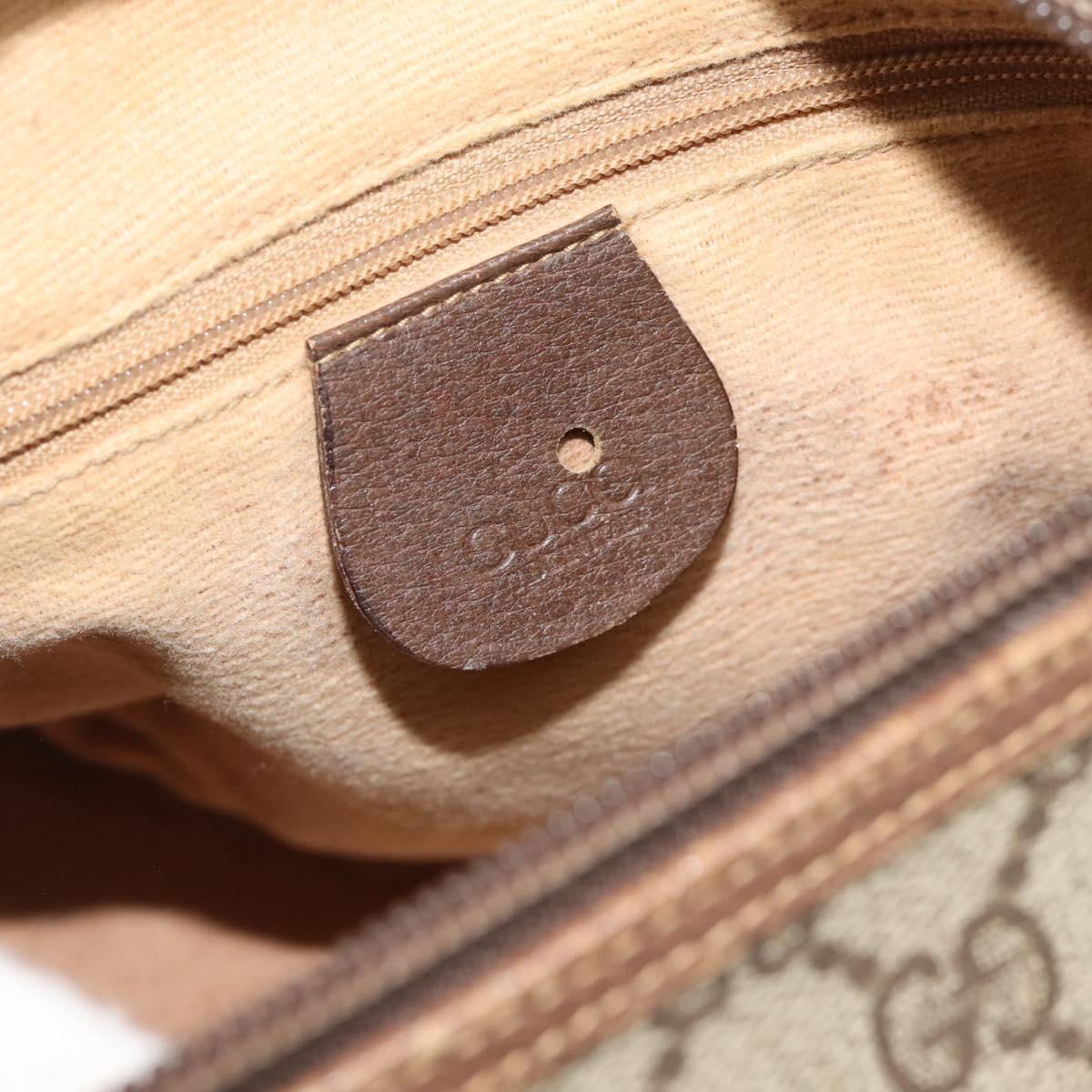 GUCCI GG Supreme Web Sherry Line Bag PVC Beige Gold 001 123 6177 Auth 187102