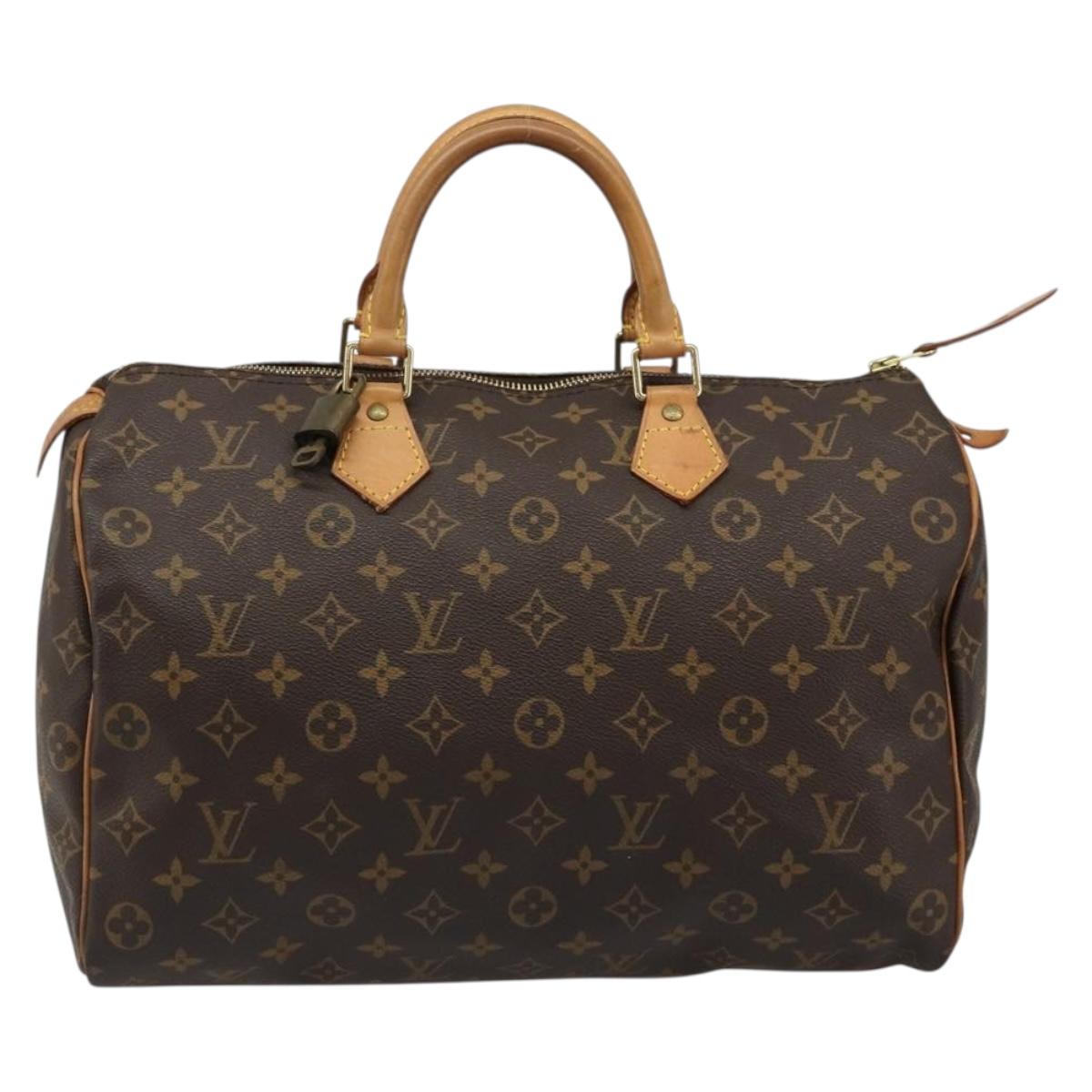 LOUIS VUITTON Monogram Speedy 35 Hand Bag M41524 LV Auth 187106SAV
