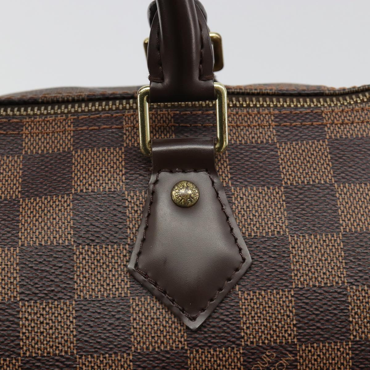 LOUIS VUITTON Damier Ebene Speedy 35 Hand Bag N41363 LV Auth 187109SAM