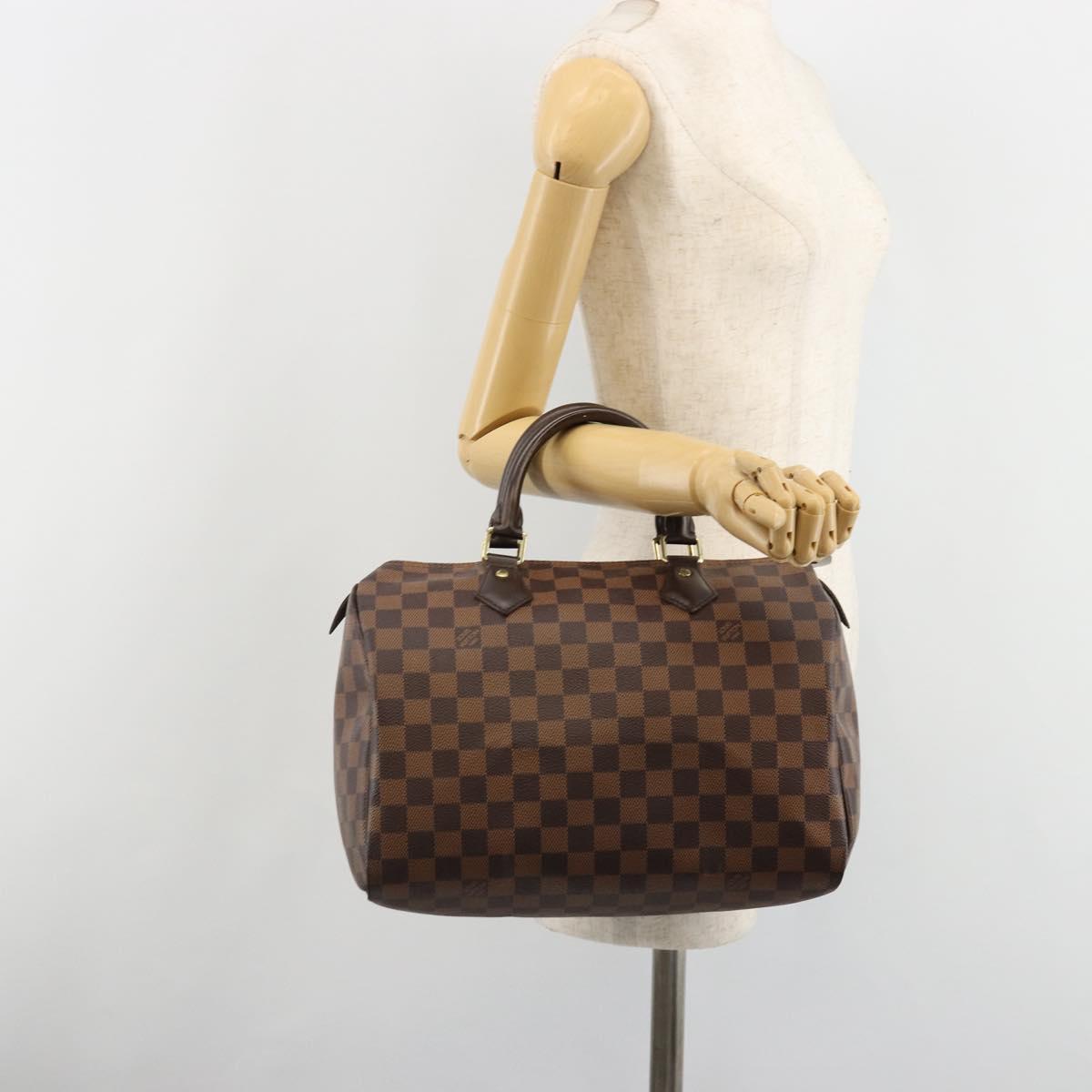 LOUIS VUITTON Damier Ebene Speedy 35 Hand Bag N41363 LV Auth 187109SAM