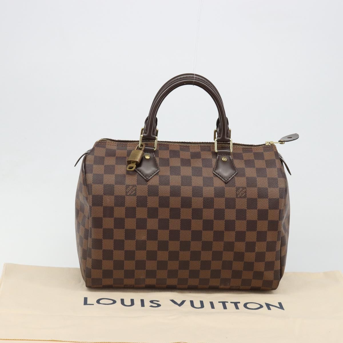 LOUIS VUITTON Damier Ebene Speedy 35 Hand Bag N41363 LV Auth 187109SAM