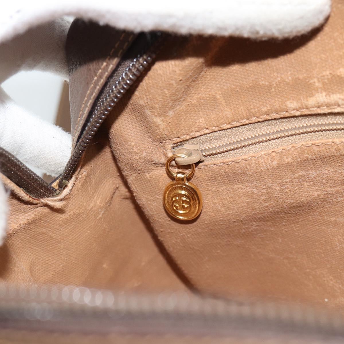 GUCCI GG Supreme Web Sherry Line Bag PVC Beige Gold 001 113 6472 Auth 187114