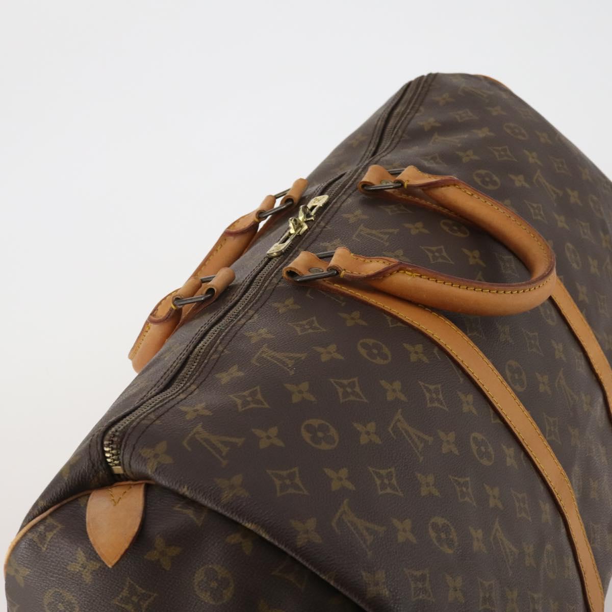LOUIS VUITTON Monogram Keepall 55 Boston Bag M41424 LV Auth 187125