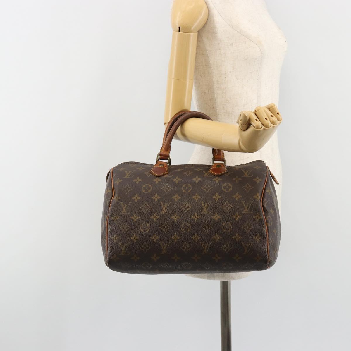 LOUIS VUITTON Monogram Speedy 30 Hand Bag M41526 LV Auth 187133
