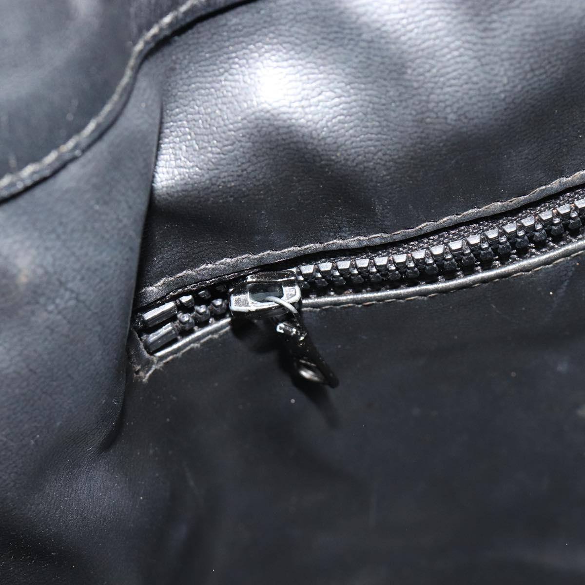 CELINE Macadam Canvas Shoulder Bag Black Auth 187144