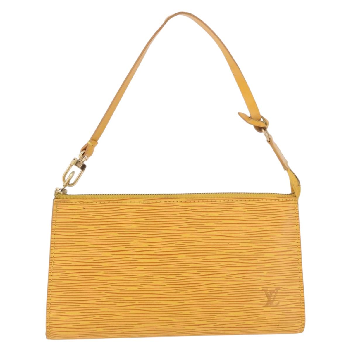 LOUIS VUITTON Epi Pochette Accessoires Pouch Yellow M52949 LV Auth 187147