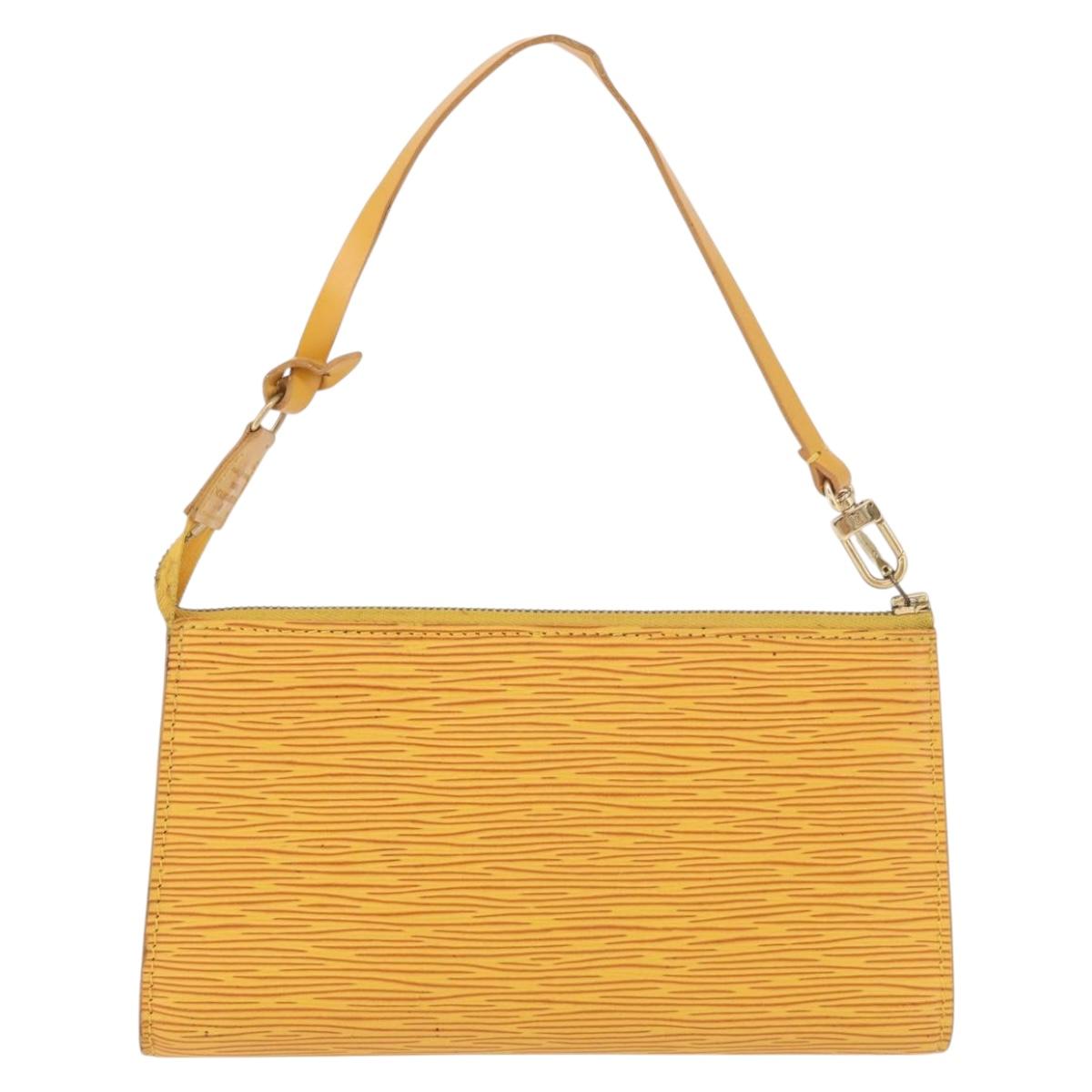 LOUIS VUITTON Epi Pochette Accessoires Pouch Yellow M52949 LV Auth 187147