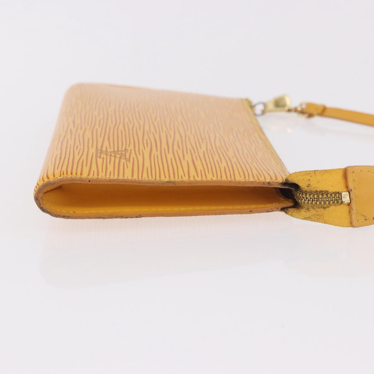 LOUIS VUITTON Epi Pochette Accessoires Pouch Yellow M52949 LV Auth 187147