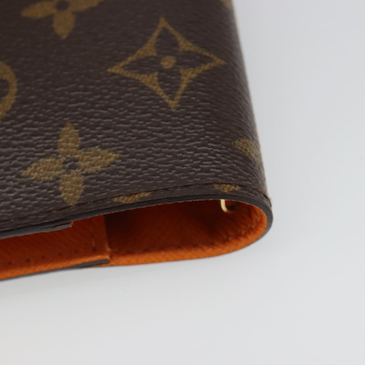 LOUIS VUITTON Monogram Agenda Koala PM Planner Cover Orange R21015 Auth 187153A