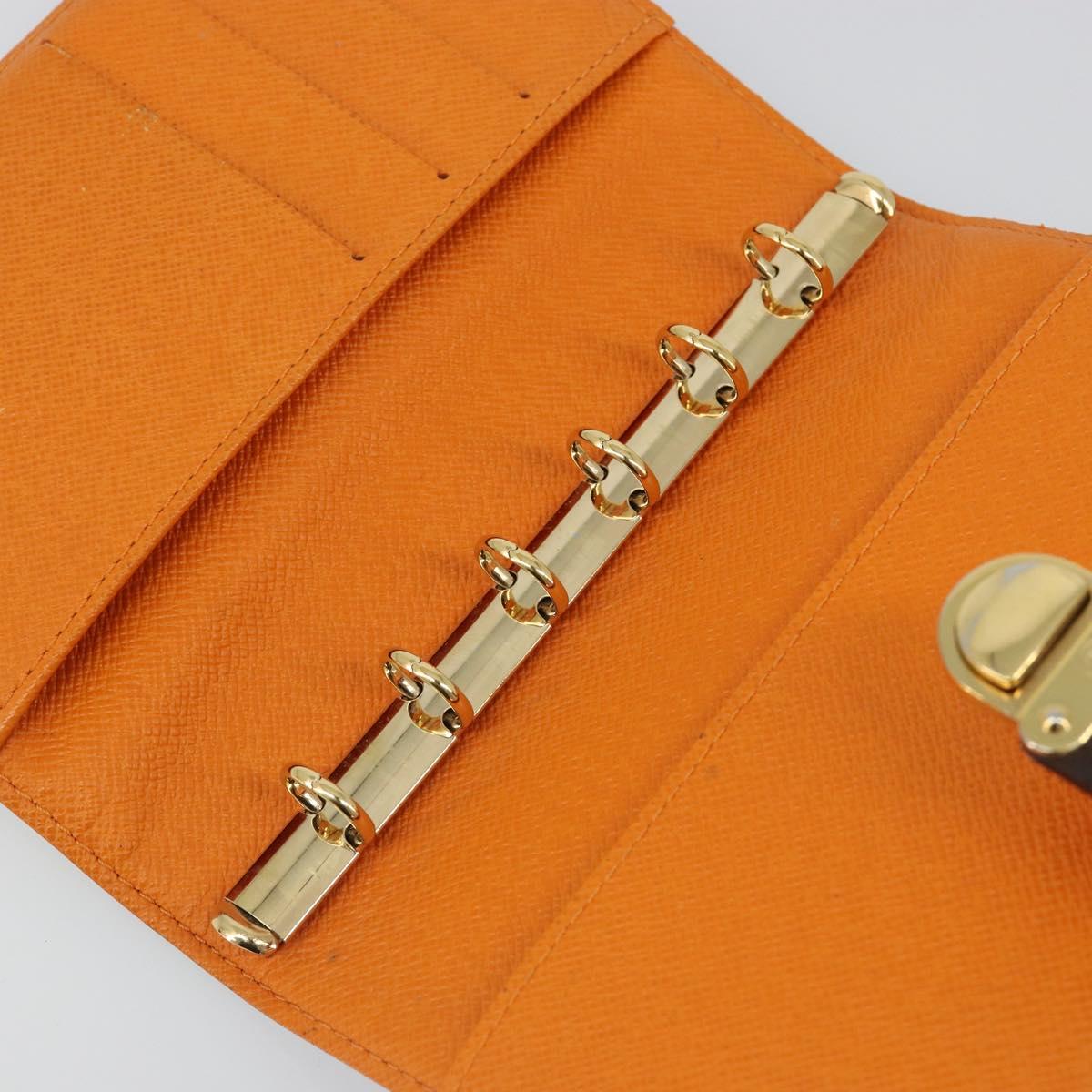 LOUIS VUITTON Monogram Agenda Koala PM Planner Cover Orange R21015 Auth 187153A