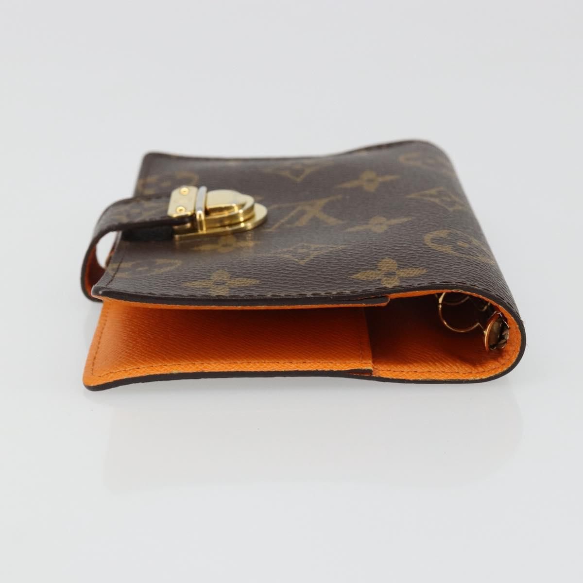 LOUIS VUITTON Monogram Agenda Koala PM Planner Cover Orange R21015 Auth 187153A