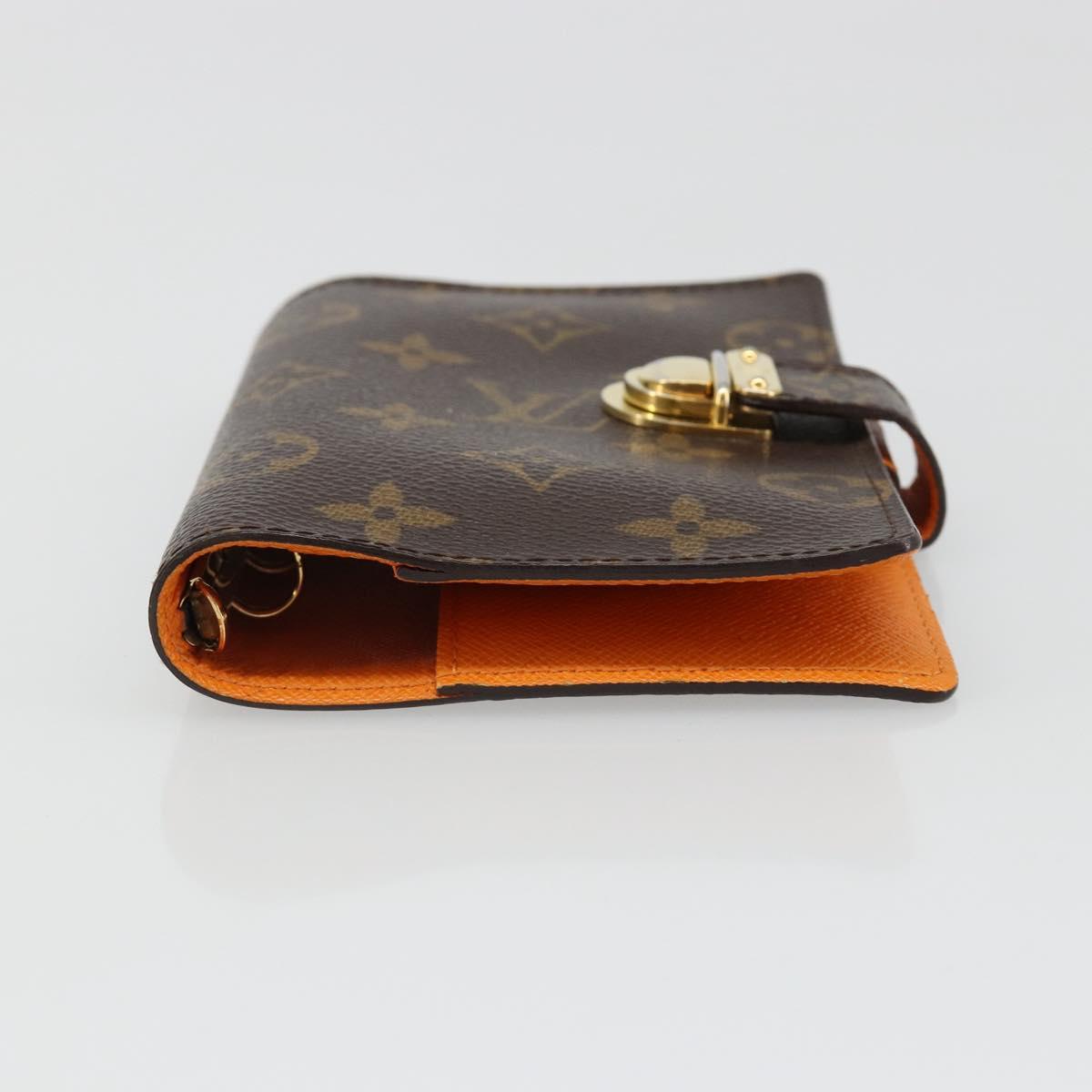 LOUIS VUITTON Monogram Agenda Koala PM Planner Cover Orange R21015 Auth 187153A