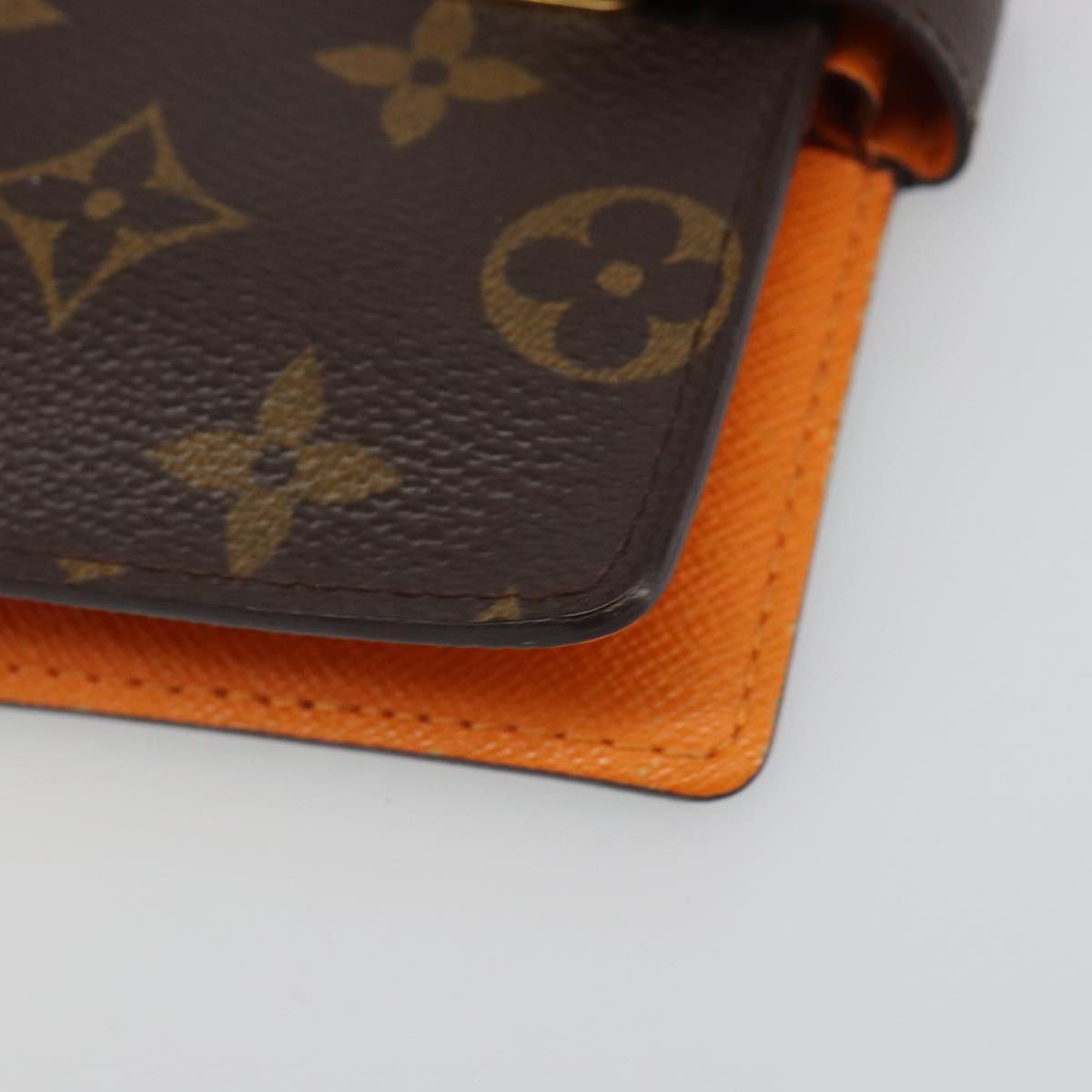 LOUIS VUITTON Monogram Agenda Koala PM Planner Cover Orange R21015 Auth 187153A
