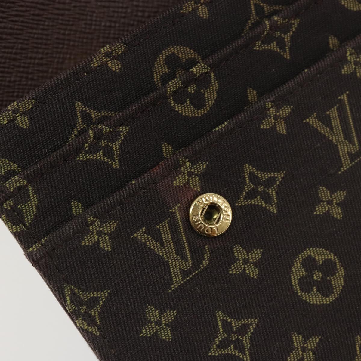 LOUIS VUITTON Monogram Mini Lin Portefeiulle Sarah Wallet M95234 LV Auth 187160A