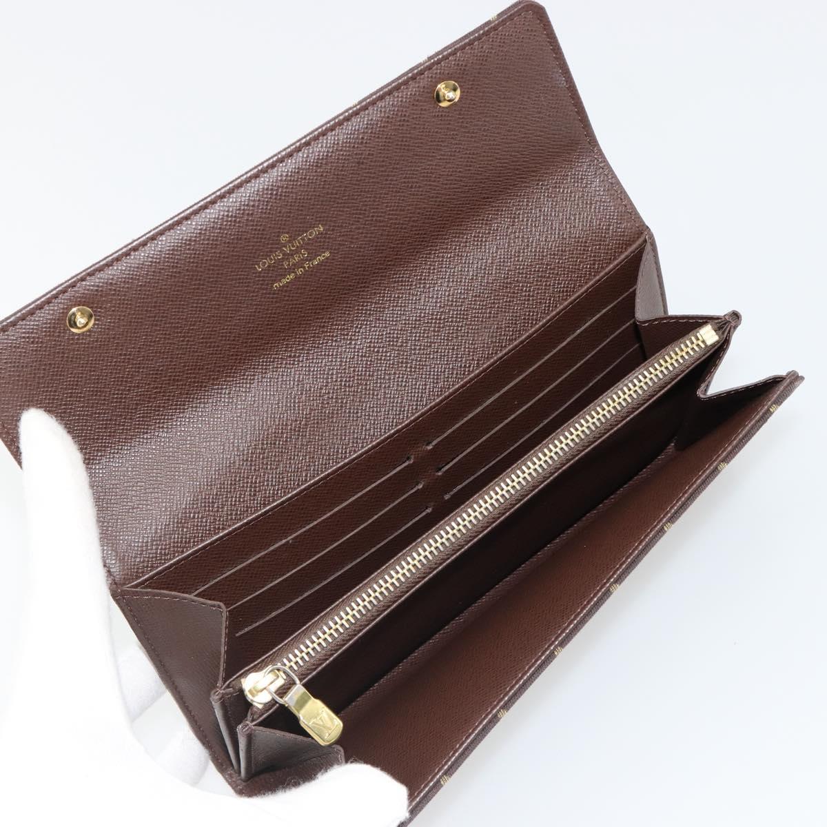 LOUIS VUITTON Monogram Mini Lin Portefeiulle Sarah Wallet M95234 LV Auth 187160A