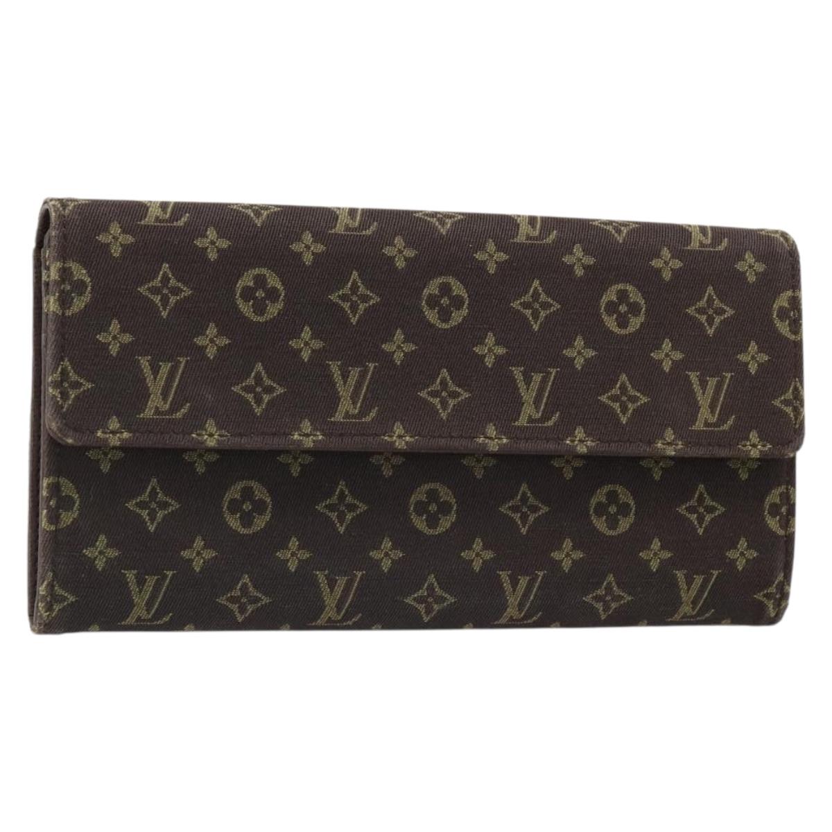 LOUIS VUITTON Monogram Mini Lin Portefeiulle Sarah Wallet M95234 LV Auth 187160A