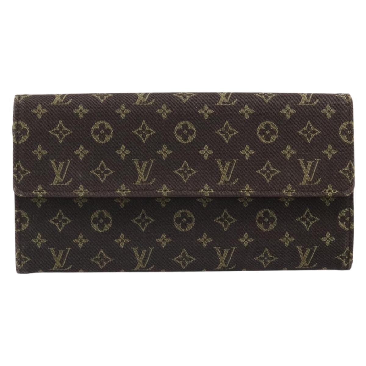 LOUIS VUITTON Monogram Mini Lin Portefeiulle Sarah Wallet M95234 LV Auth 187160A