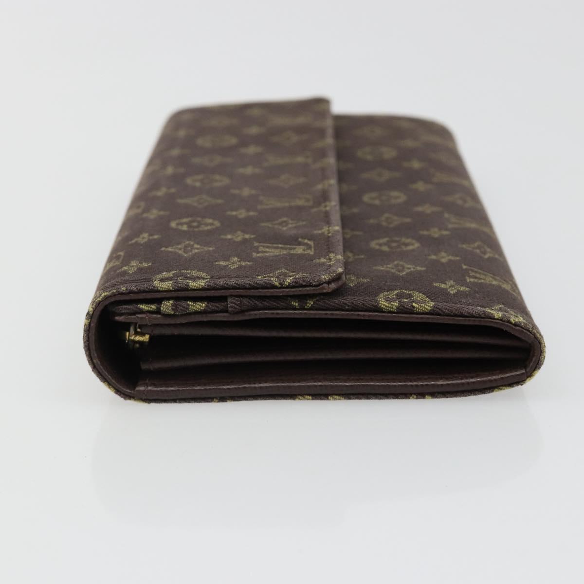 LOUIS VUITTON Monogram Mini Lin Portefeiulle Sarah Wallet M95234 LV Auth 187160A