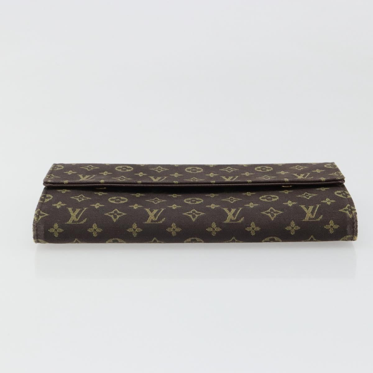 LOUIS VUITTON Monogram Mini Lin Portefeiulle Sarah Wallet M95234 LV Auth 187160A