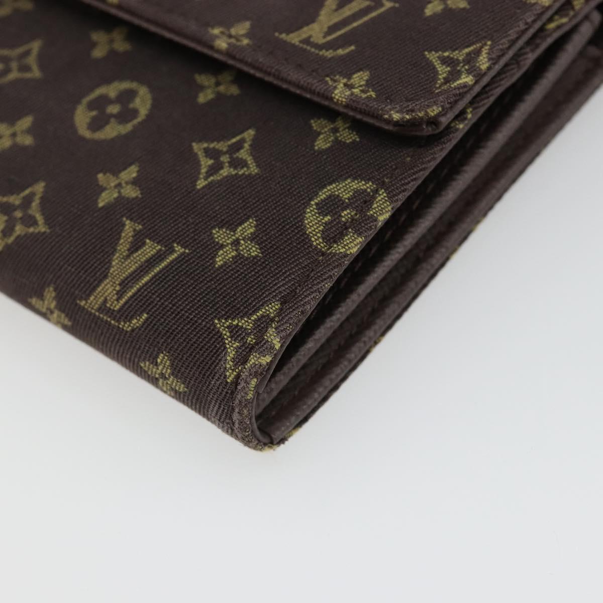 LOUIS VUITTON Monogram Mini Lin Portefeiulle Sarah Wallet M95234 LV Auth 187160A