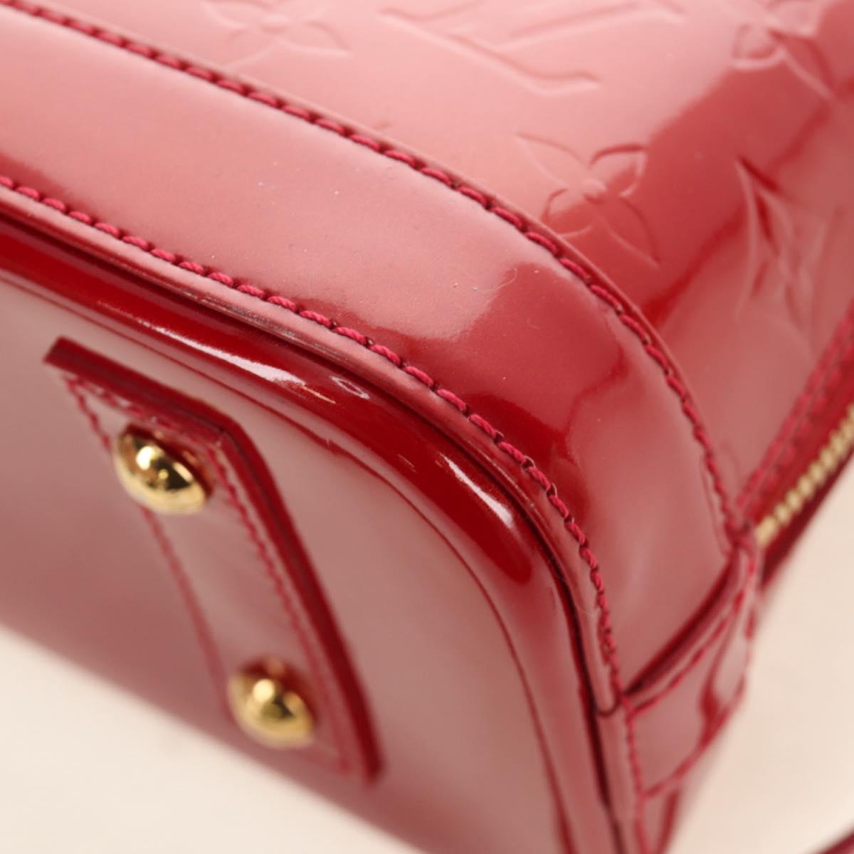 LOUIS VUITTON Vernis Alma BB Hand Bag 2way Pomme D'amour M91606 Auth 187161SAV