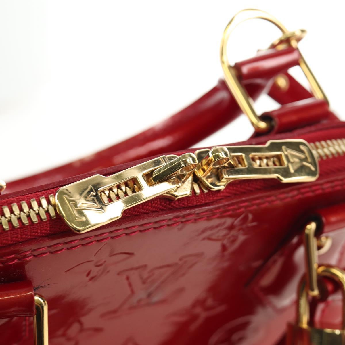 LOUIS VUITTON Vernis Alma BB Hand Bag 2way Pomme D'amour M91606 Auth 187161SAV