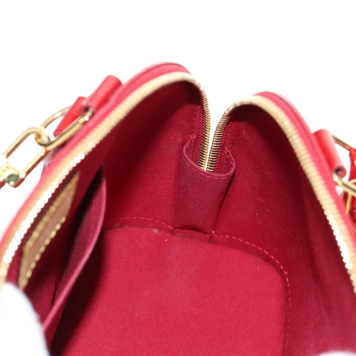 LOUIS VUITTON Vernis Alma BB Hand Bag 2way Pomme D'amour M91606 Auth 187161SAV