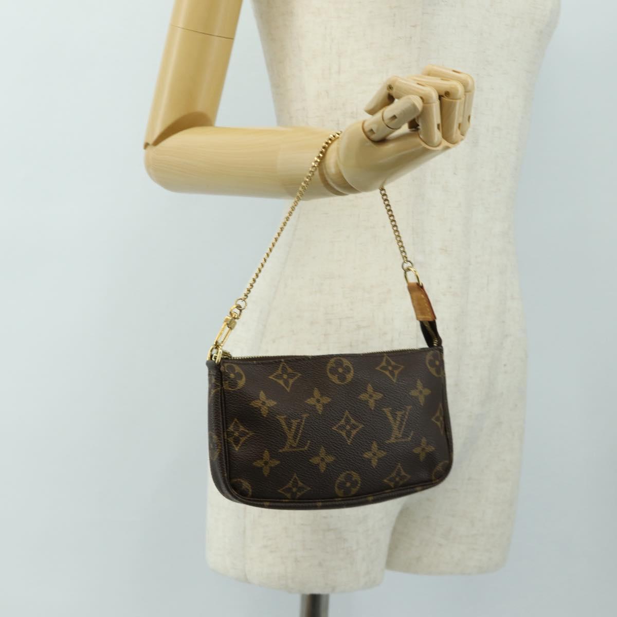 LOUIS VUITTON Monogram Mini Pochette Accessoires Pouch M58009 LV Auth 187162V