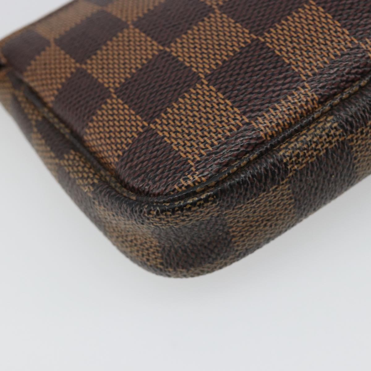 LOUIS VUITTON Damier Ebene T&B Mini Pochette Accessoires N58011 LV Auth 187163A
