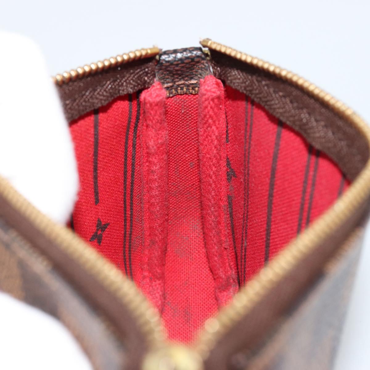 LOUIS VUITTON Damier Ebene T&B Mini Pochette Accessoires N58011 LV Auth 187163A