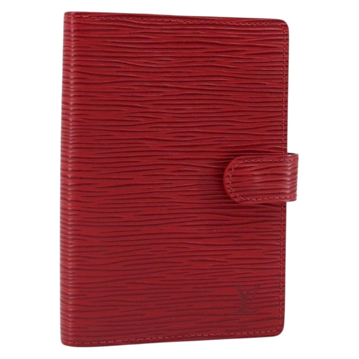 LOUIS VUITTON Epi Agenda PM Day Planner Cover Red R20057 LV Auth 187164