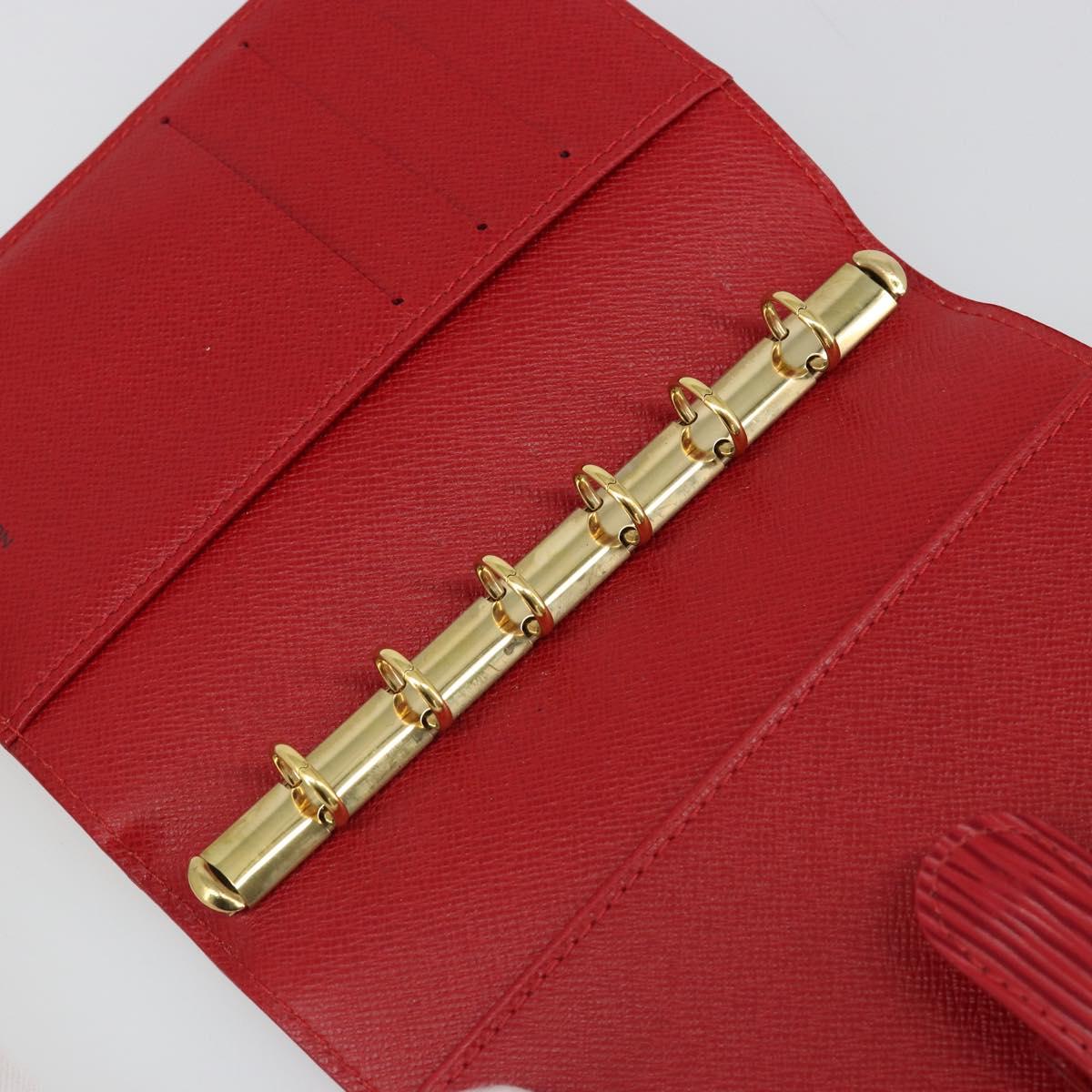 LOUIS VUITTON Epi Agenda PM Day Planner Cover Red R20057 LV Auth 187164