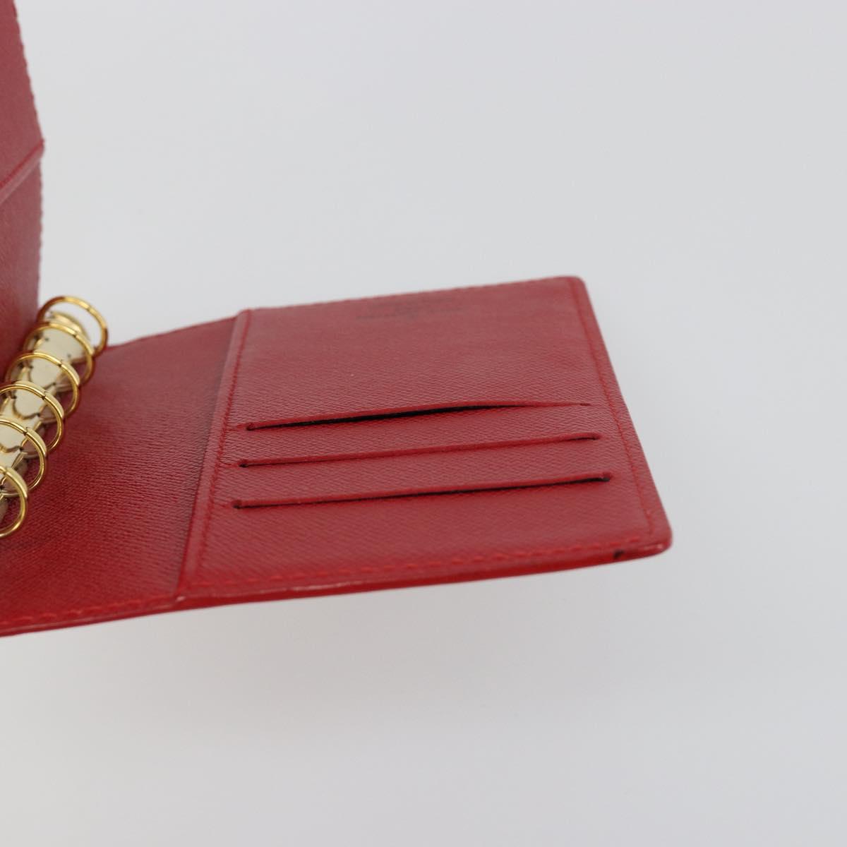 LOUIS VUITTON Epi Agenda PM Day Planner Cover Red R20057 LV Auth 187164