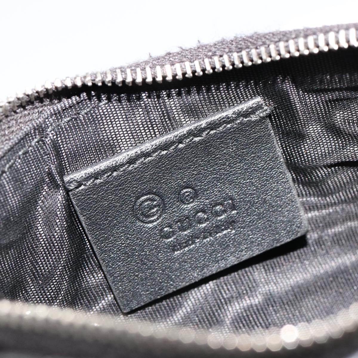 GUCCI Micro GG Canvas Guccissima Coin Purse Black 544476 Auth 187165A